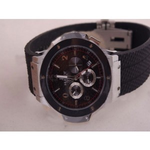Hublot Horloge Geneve Automatic Movement Black Bezel and Black Grid Dial